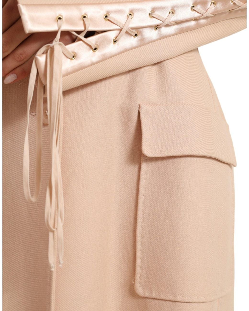 Dolce & Gabbana Natural Cotton Single Breasted Long Coat Jacket