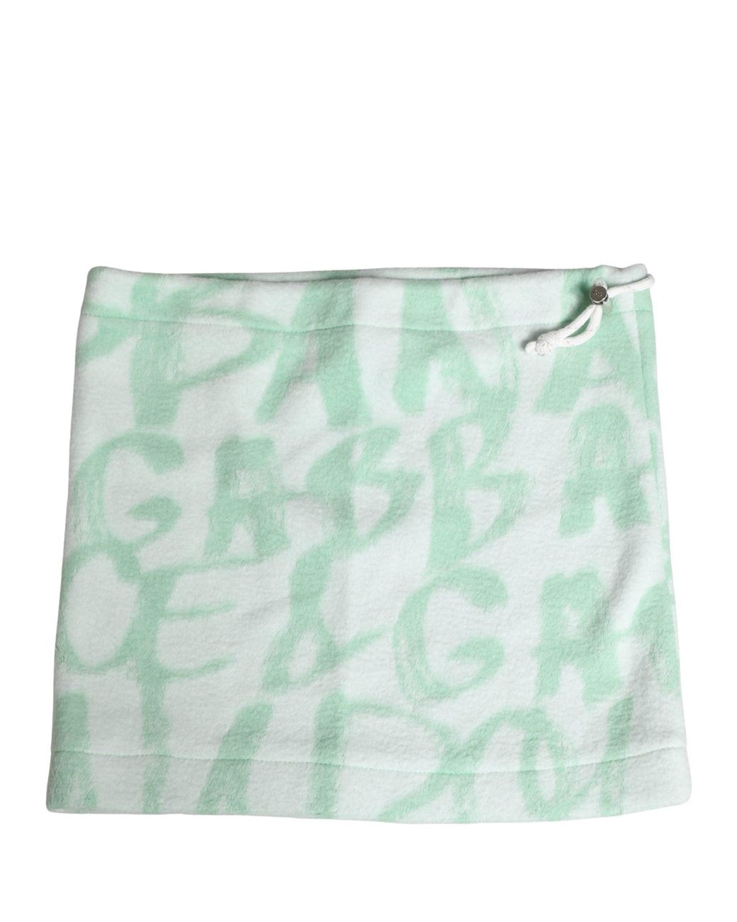 Dolce & Gabbana Green Logo Print Nylon Neck Warmer Hat for men