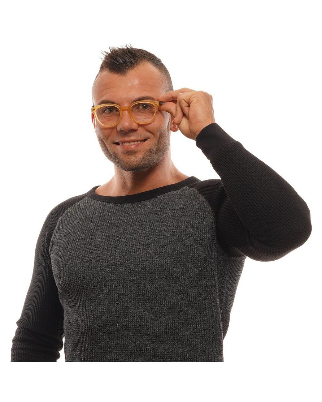Zegna Metallic Metal & Plastic Glasses (Frames) for men