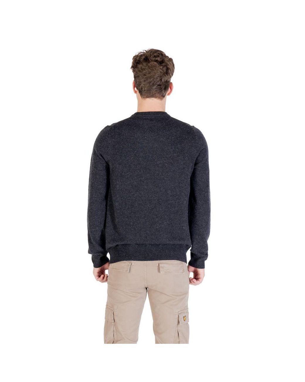 Lyle & Scott Blue Black Nylon Sweatshirt for men