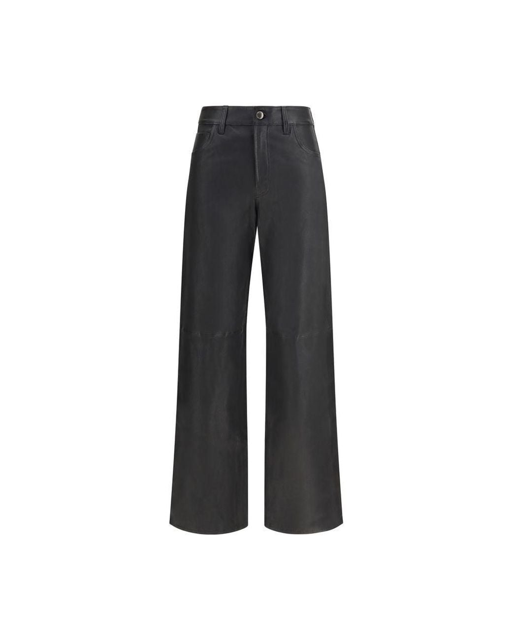 7FOR Black Leather Pants for men