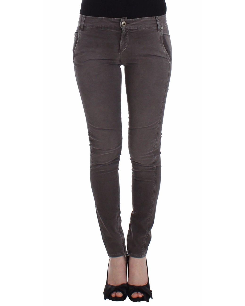 Ermanno Scervino Gray Chic Slim Leg Jeans