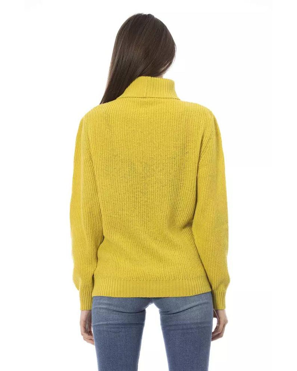 Baldinini Yellow Elegant Turtleneck Sweater