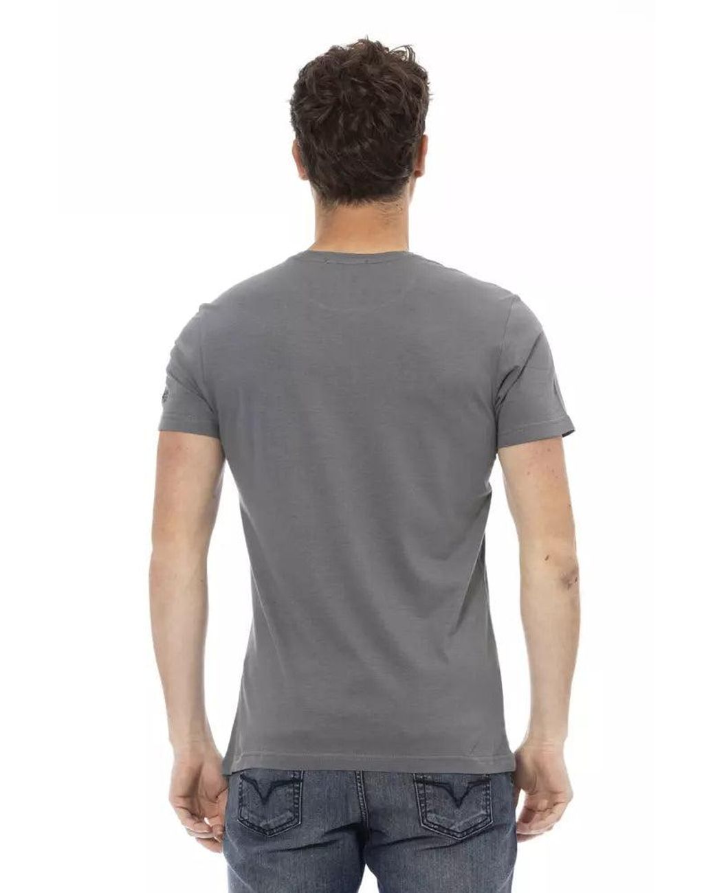 TRUSSARDI ACTION Gray Cotton Men T for men