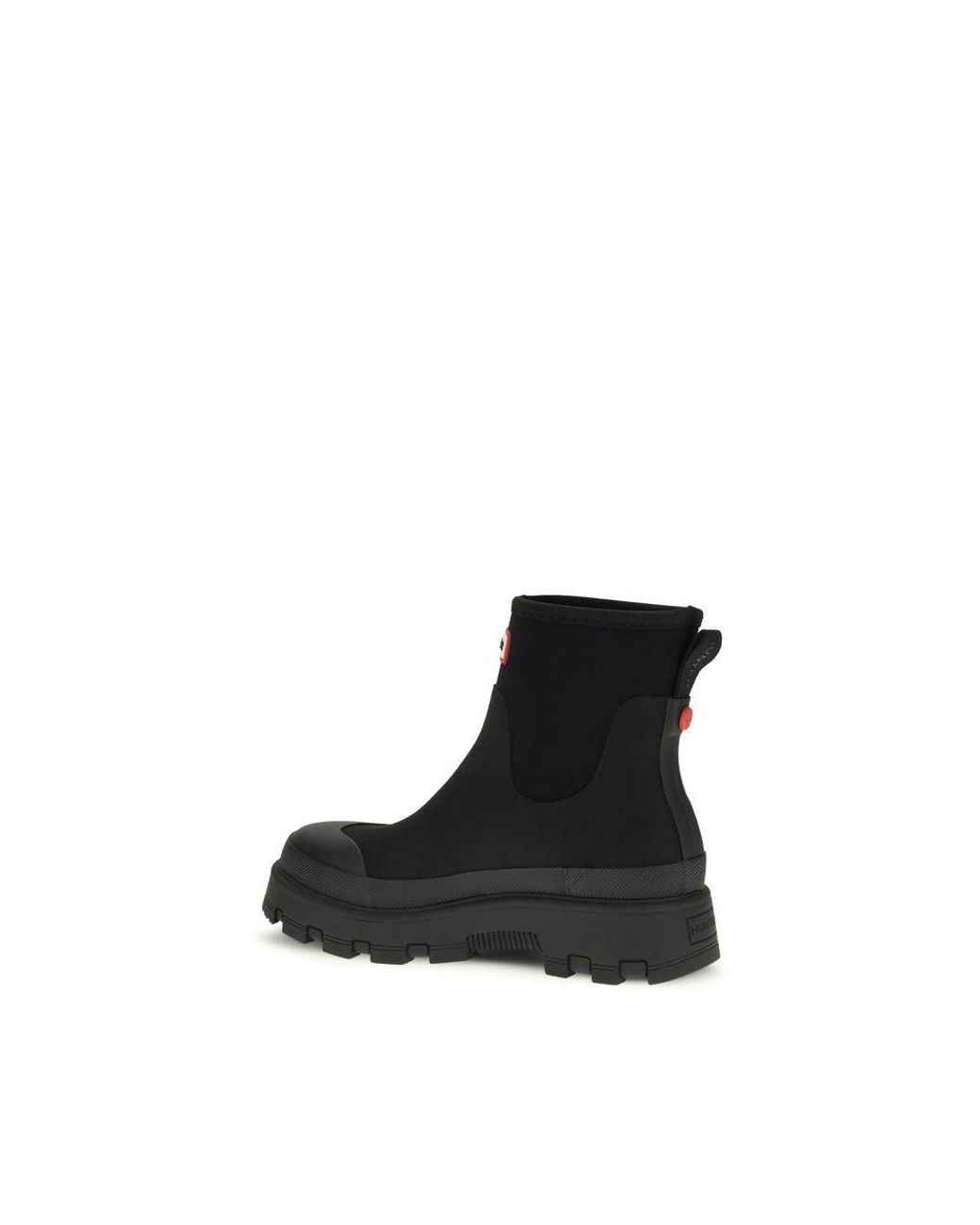 Hunter Black Rubber Chelsea Boots