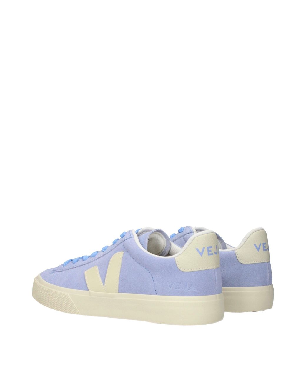 Veja Blue Purple Leather Low Top Sneakers