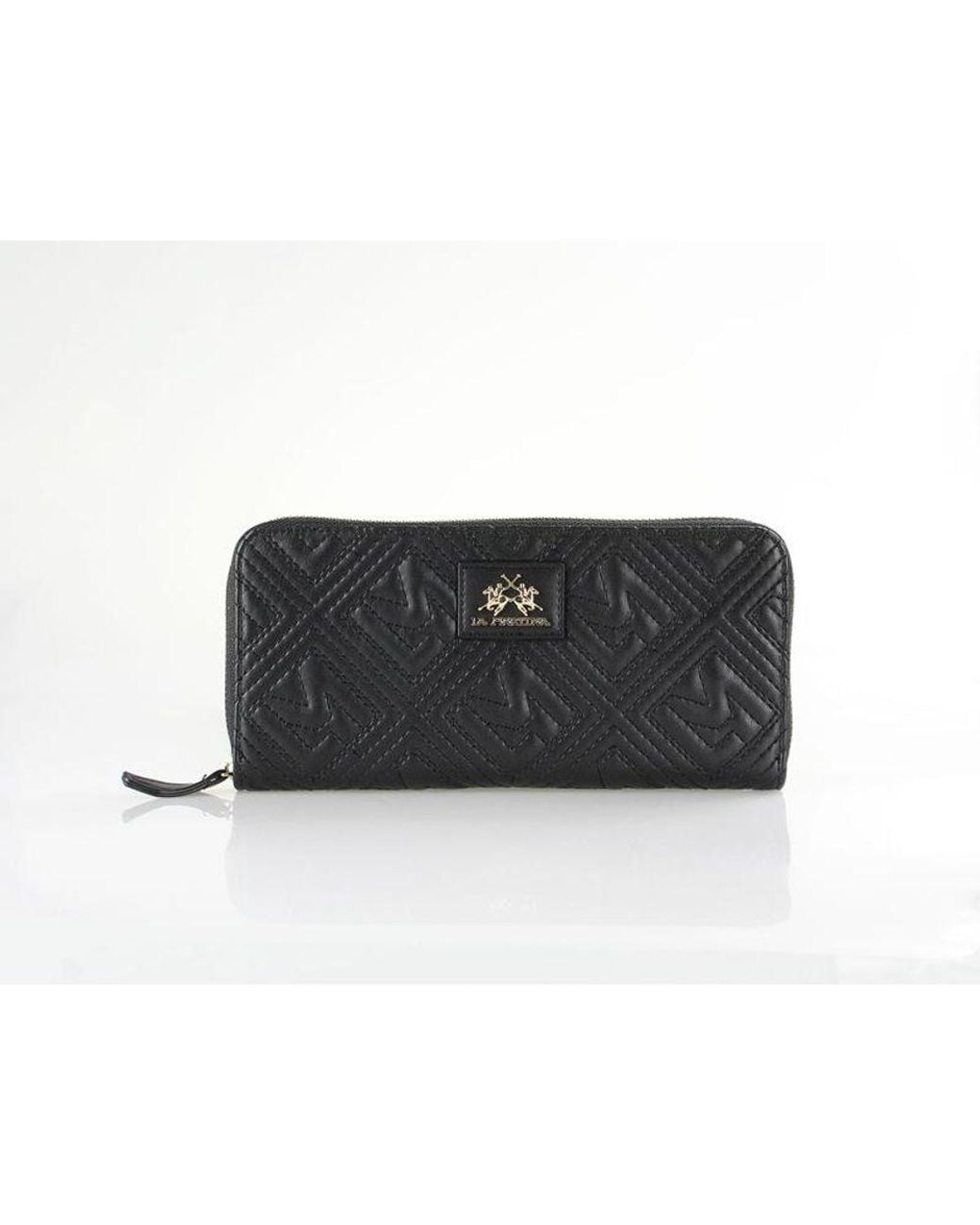La Martina Black Polyethylene Wallet