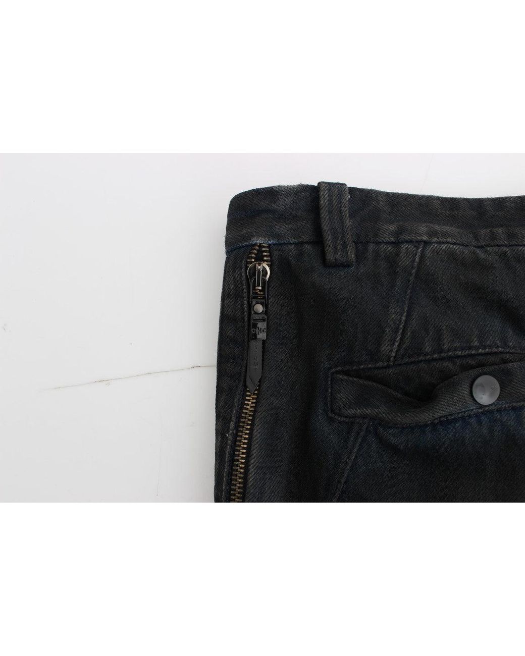 CoSTUME NATIONAL Black Cotton Slim Denim Jeans Blue Sig17918 for men