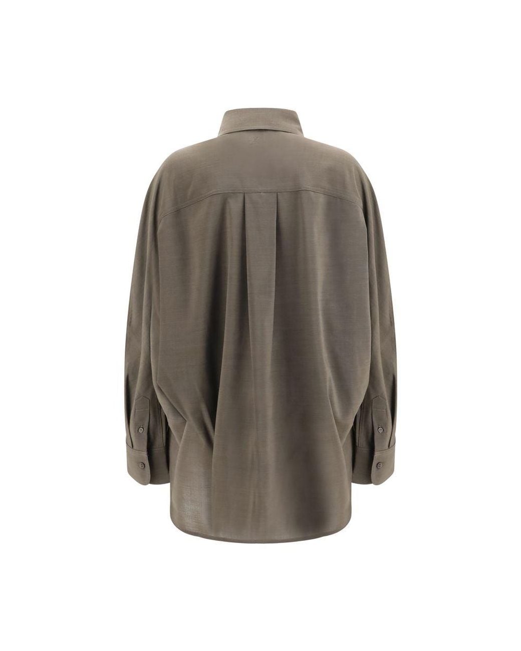 Jacquemus Brown Gray Cotton Shirt