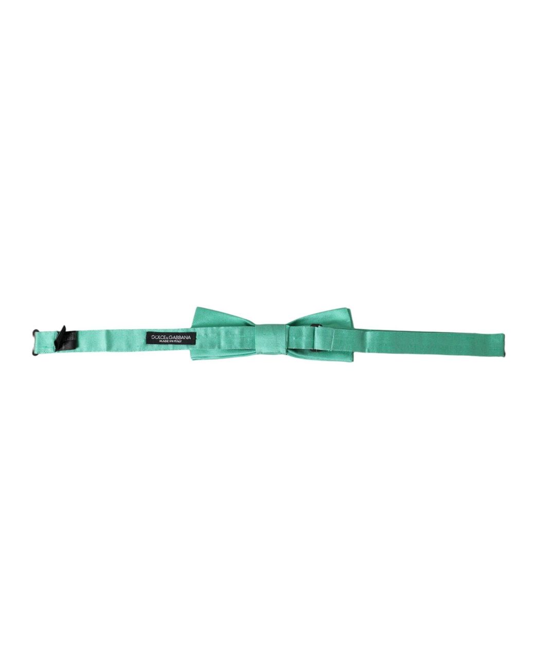Dolce & Gabbana Green Mint Silk Adjustable Neck Bow Tie for men