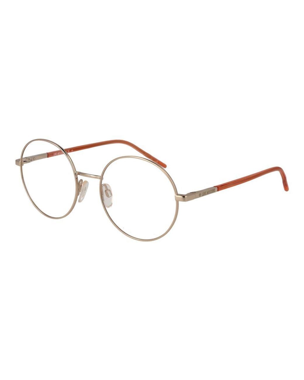 Love Moschino Metallic Gold Metal & Plastic Glasses (frames)