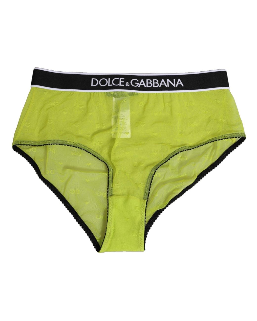 Dolce & Gabbana Green Nylon Logo Waistband Brief Panty Underwear 07+Pa Clothing