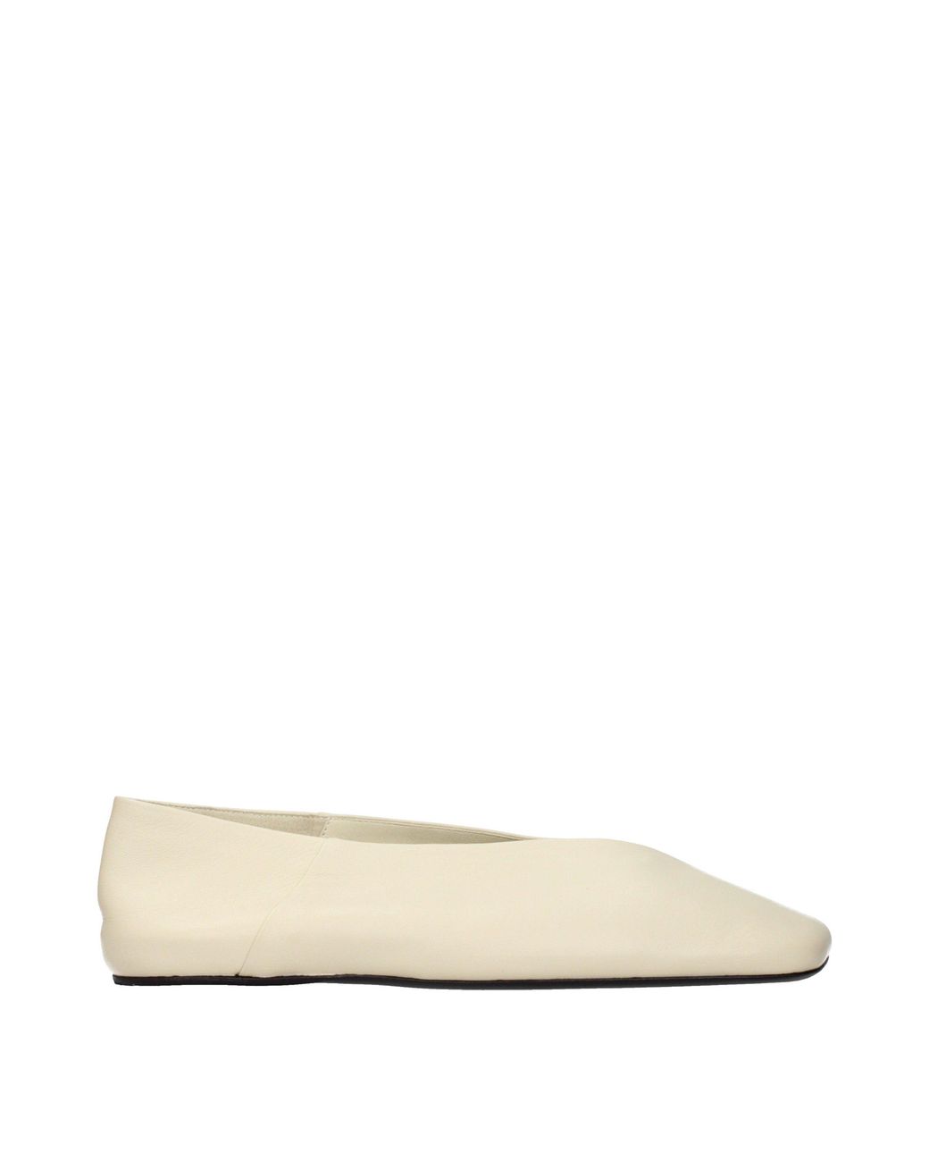 Jil Sander Natural Leather Ballet Flats
