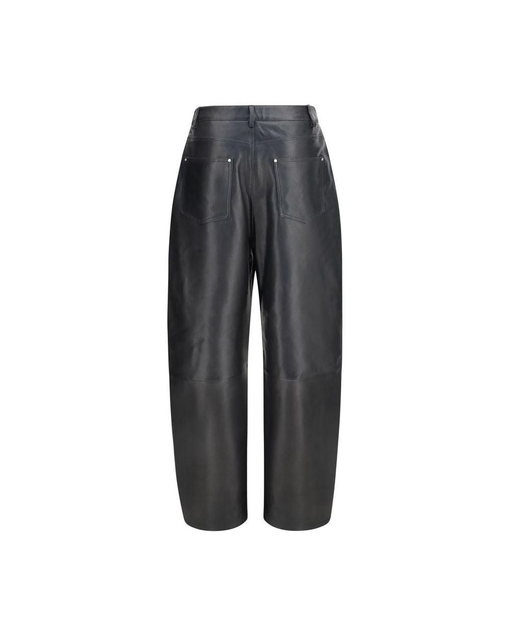 Arma Gray Black Leather Pants