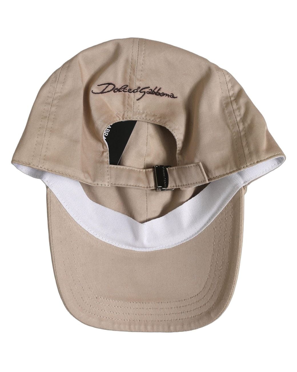 Dolce & Gabbana Natural Cotton Stretch Baseball Capello Hat for men