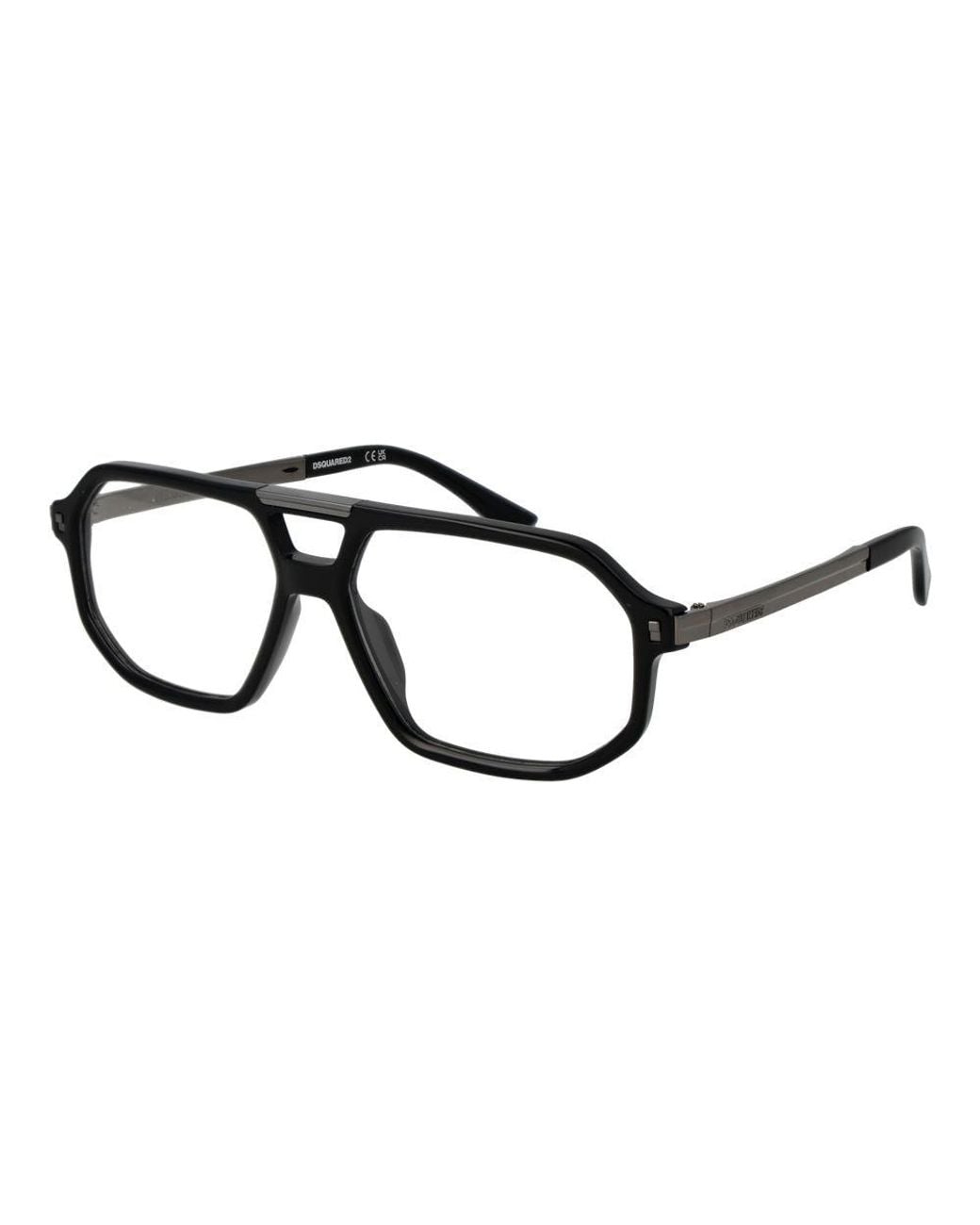 DSquared² Black Acetate Glasses (Frames) for men