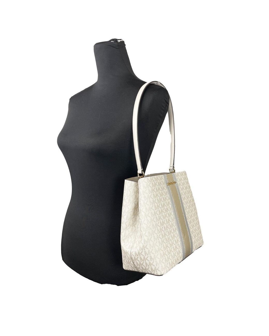 Michael Kors Black Medium Pratt Bucket Shoulder Bag Purse