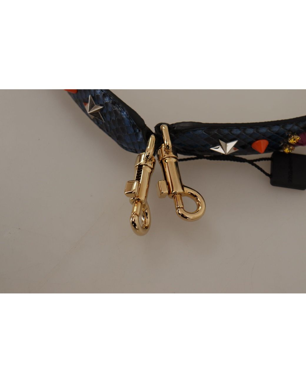Dolce & Gabbana Black Elegant Python Leather Bag Strap