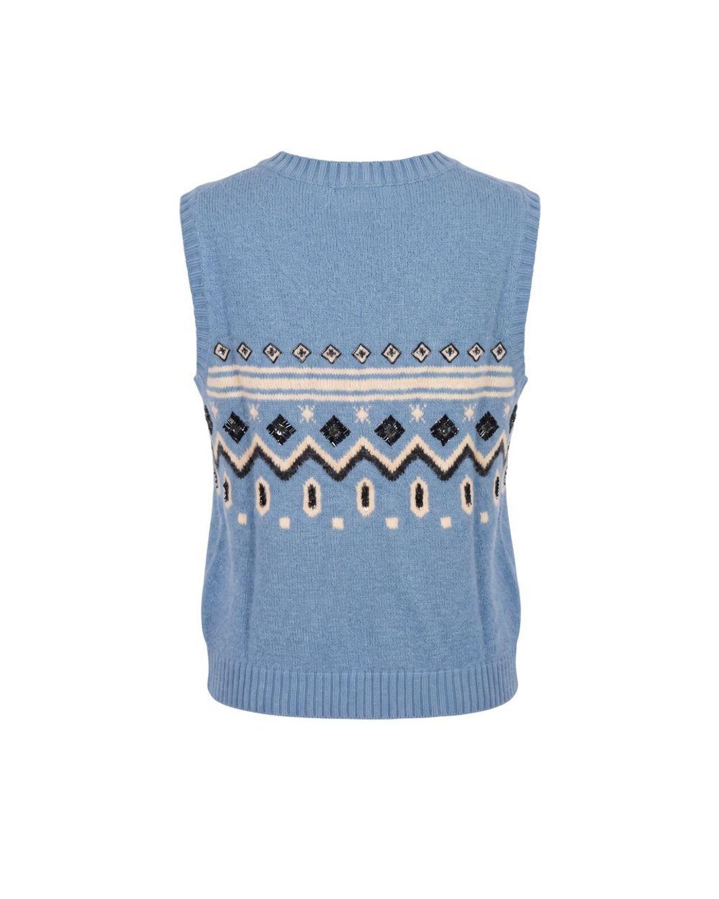 Trussardi Blue Nylon Sweater Vest