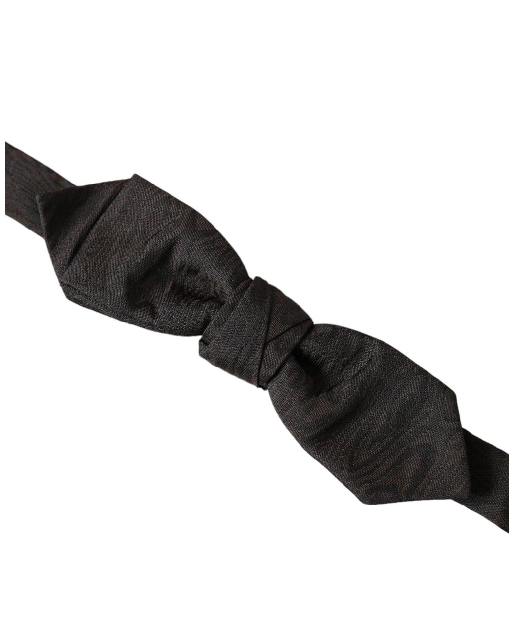 Dolce & Gabbana White Silk Adjustable Neck Bow Tie for men
