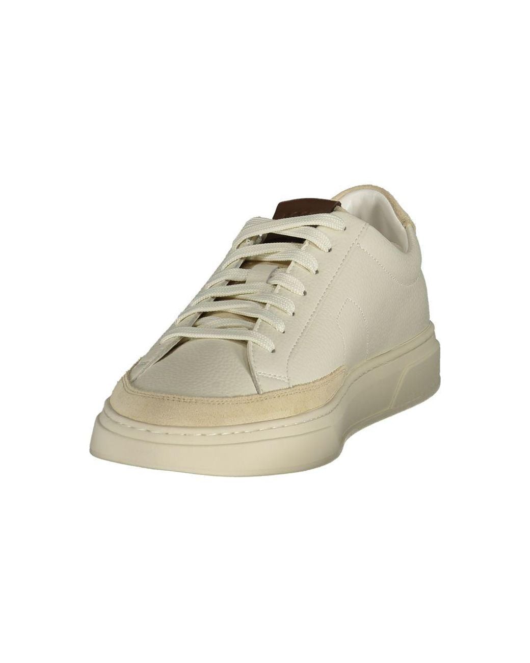 Boss Natural Bianco Pelle Uomo Sneaker for men