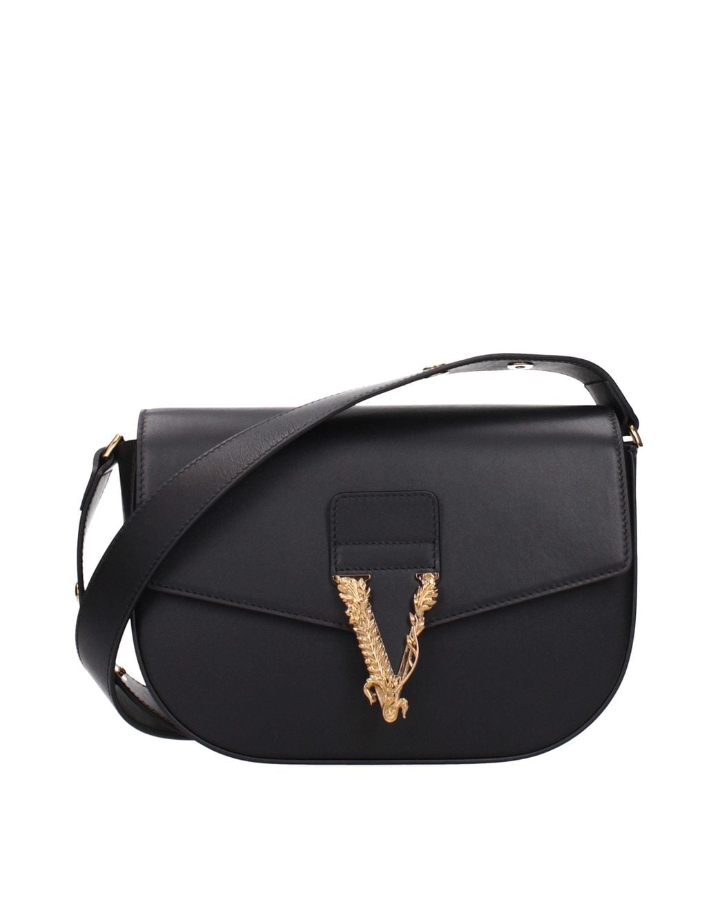 Versace Black Crossbody Bags Leather