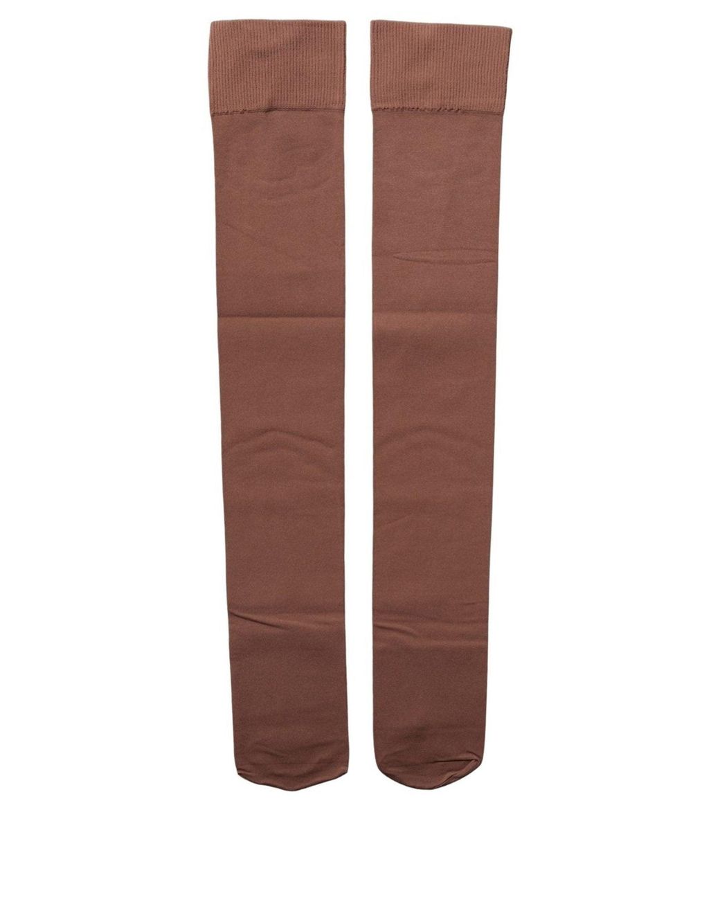 Dolce & Gabbana Brown Nylon Stretch Over The Calf Stockings Socks