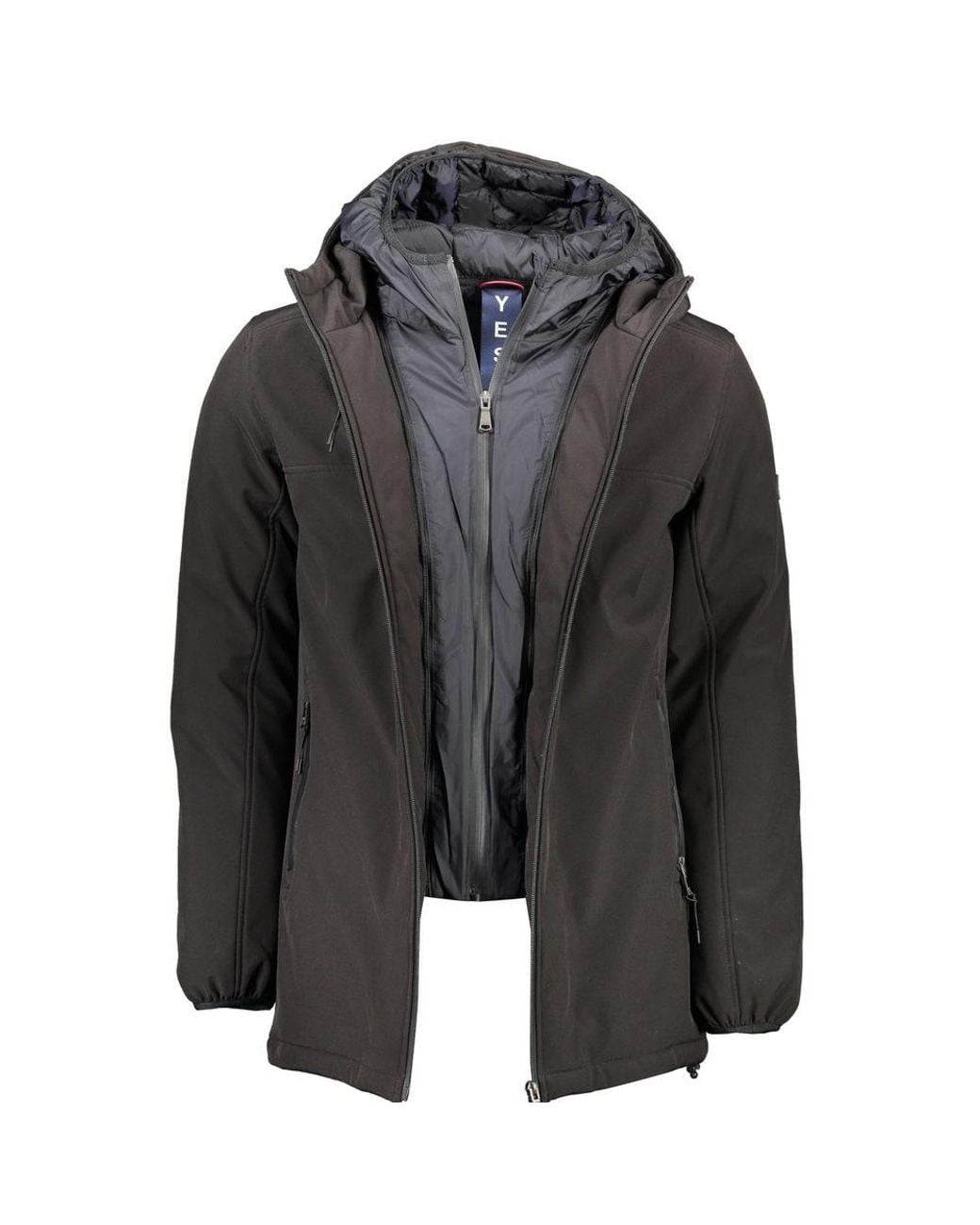 Yes Zee Gray Polyester Jacket for men
