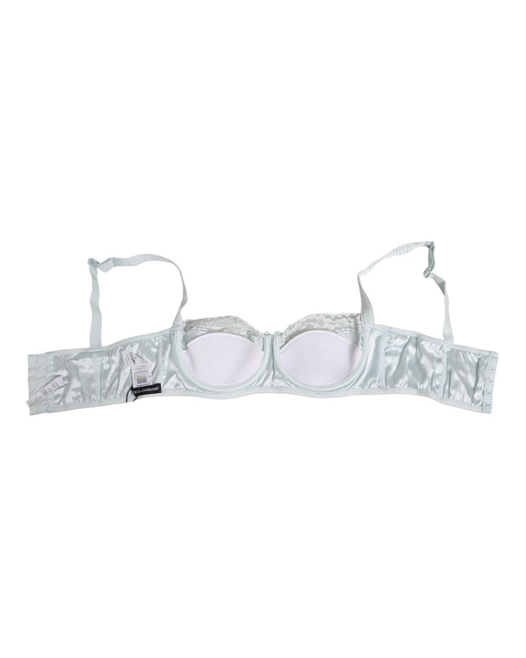 Dolce & Gabbana Metallic Silk Semi-Padded Balconette Underwear Elastane Clothing