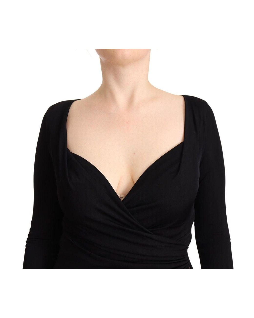 Gianfranco Ferré Black Elegant Sheath Dres With Sweetheart Neckline