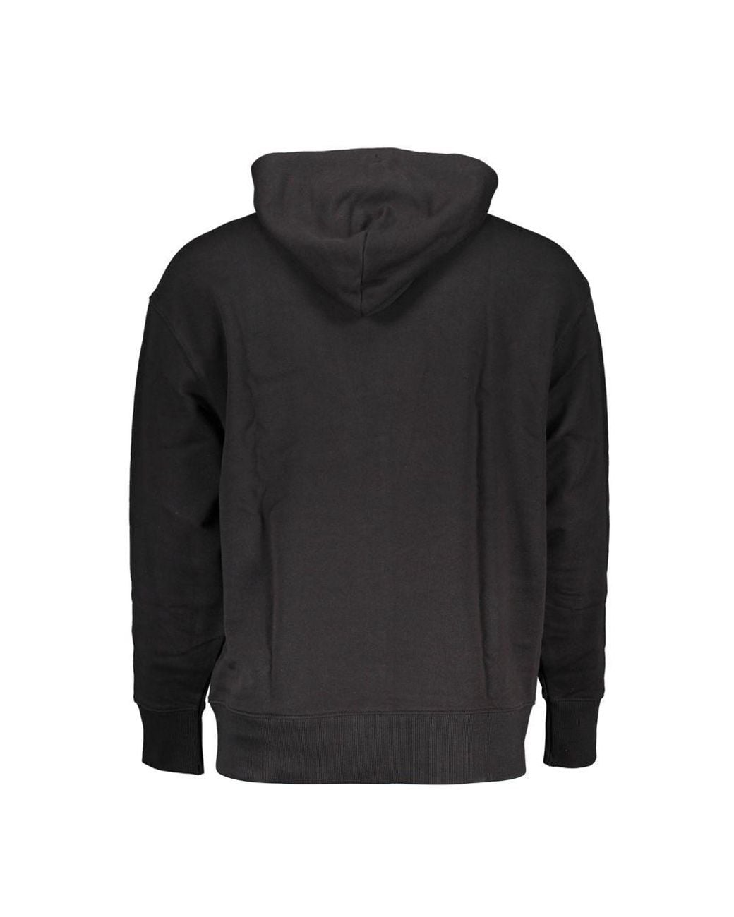 Tommy Hilfiger Black Sleek Cotton Hooded Sweatshirt With Logo for men