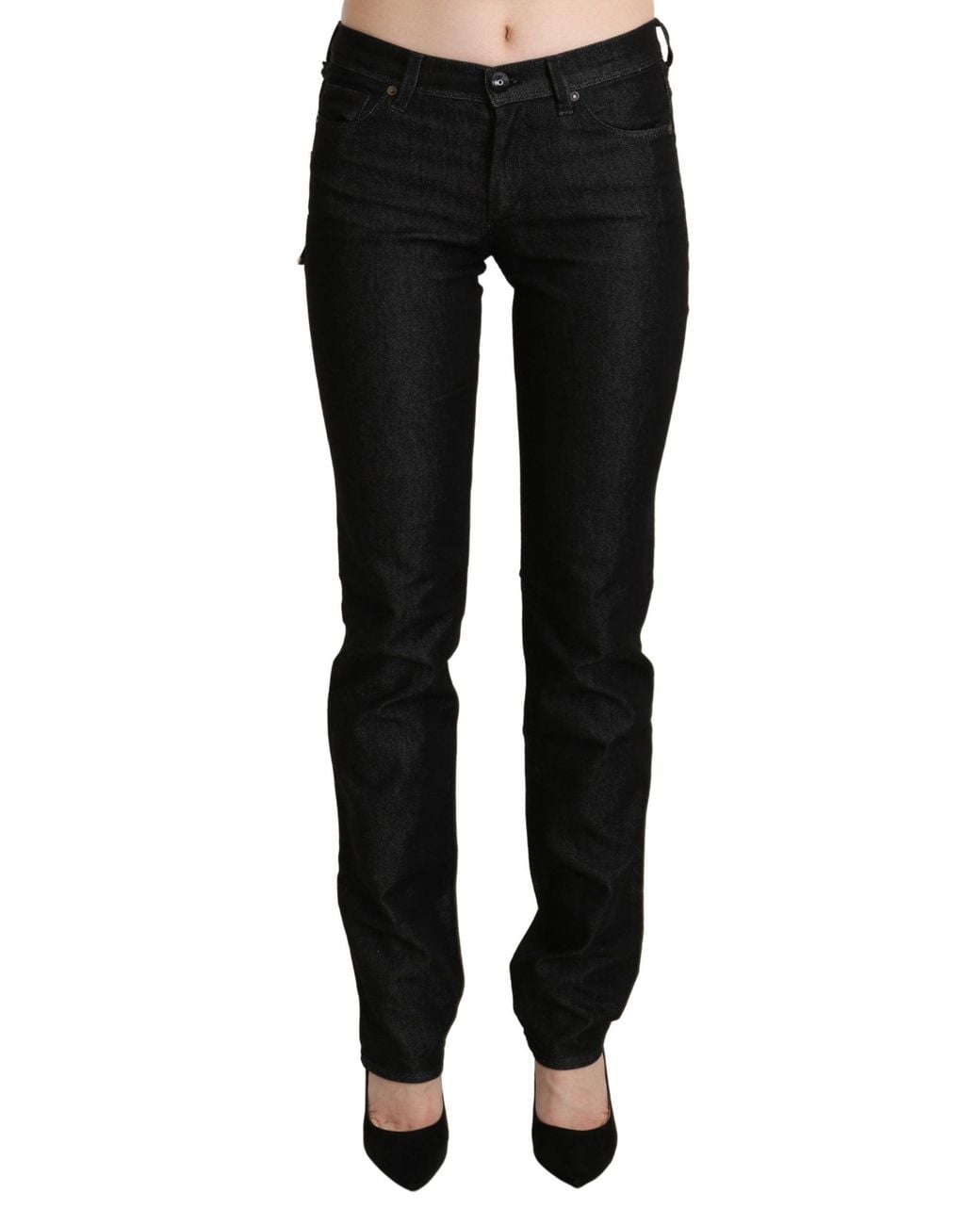 Ermanno Scervino Black Chic Mid Waist Skinny Jeans