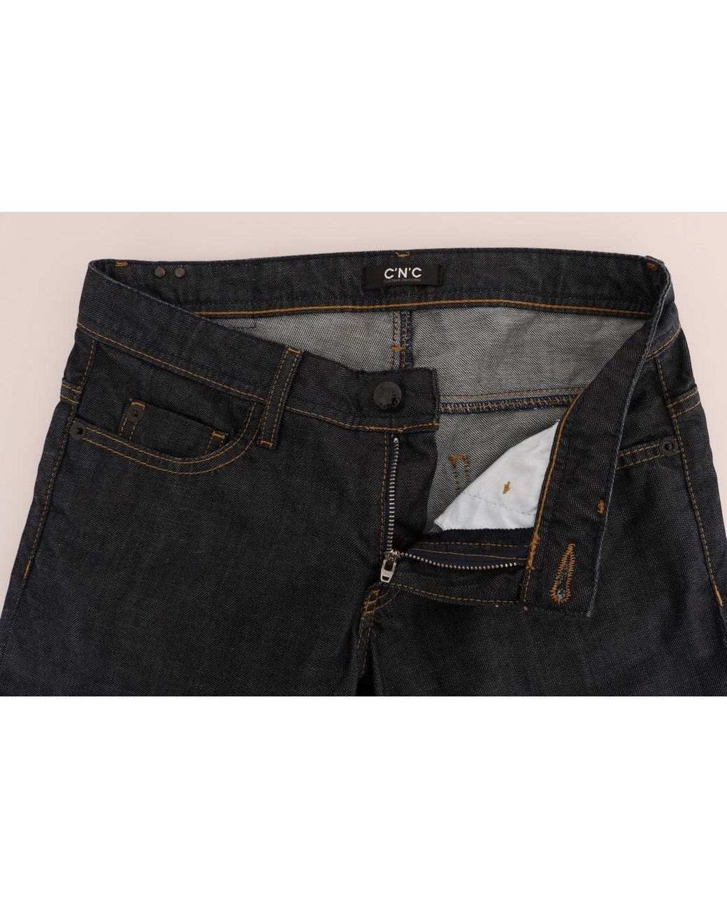 CoSTUME NATIONAL Black Dark Cotton Classic Fit Jeans