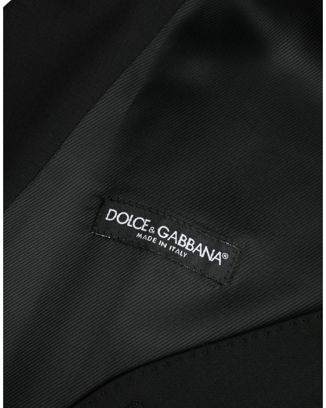 Dolce & Gabbana Black Wool Formal Dress Waistcoat Vest for men