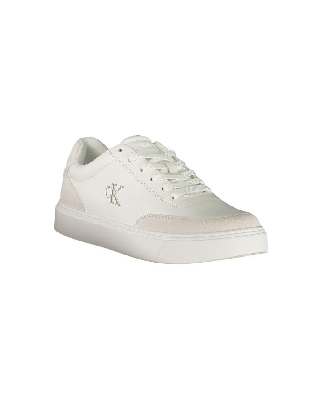 Calvin Klein White Polyurethane Men's Sneaker for men