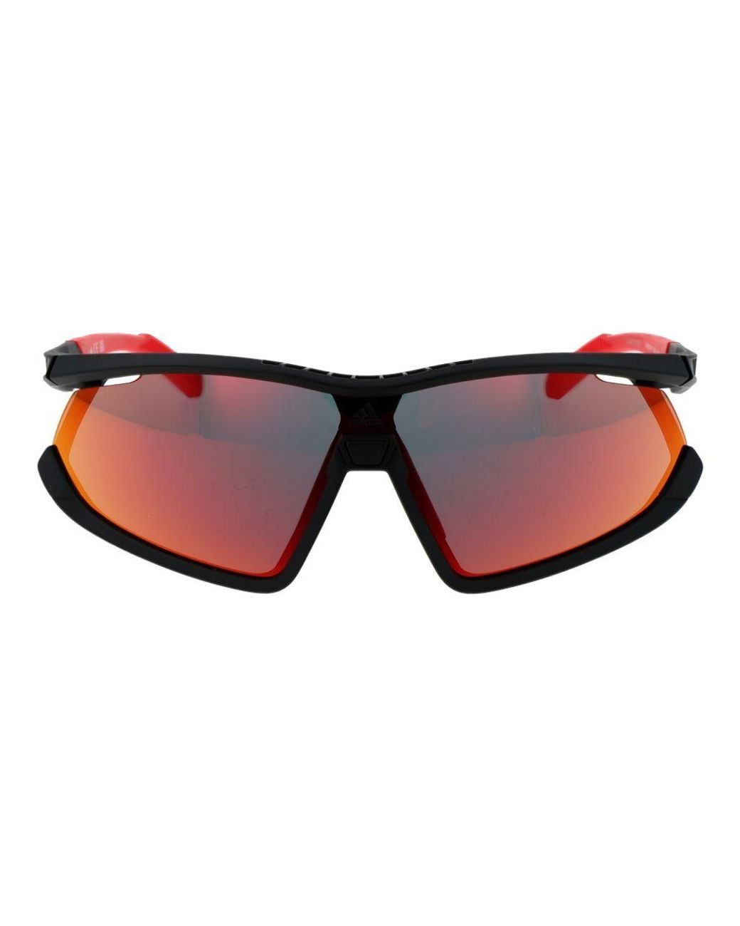 Adidas Red Black Plastic Sunglasses