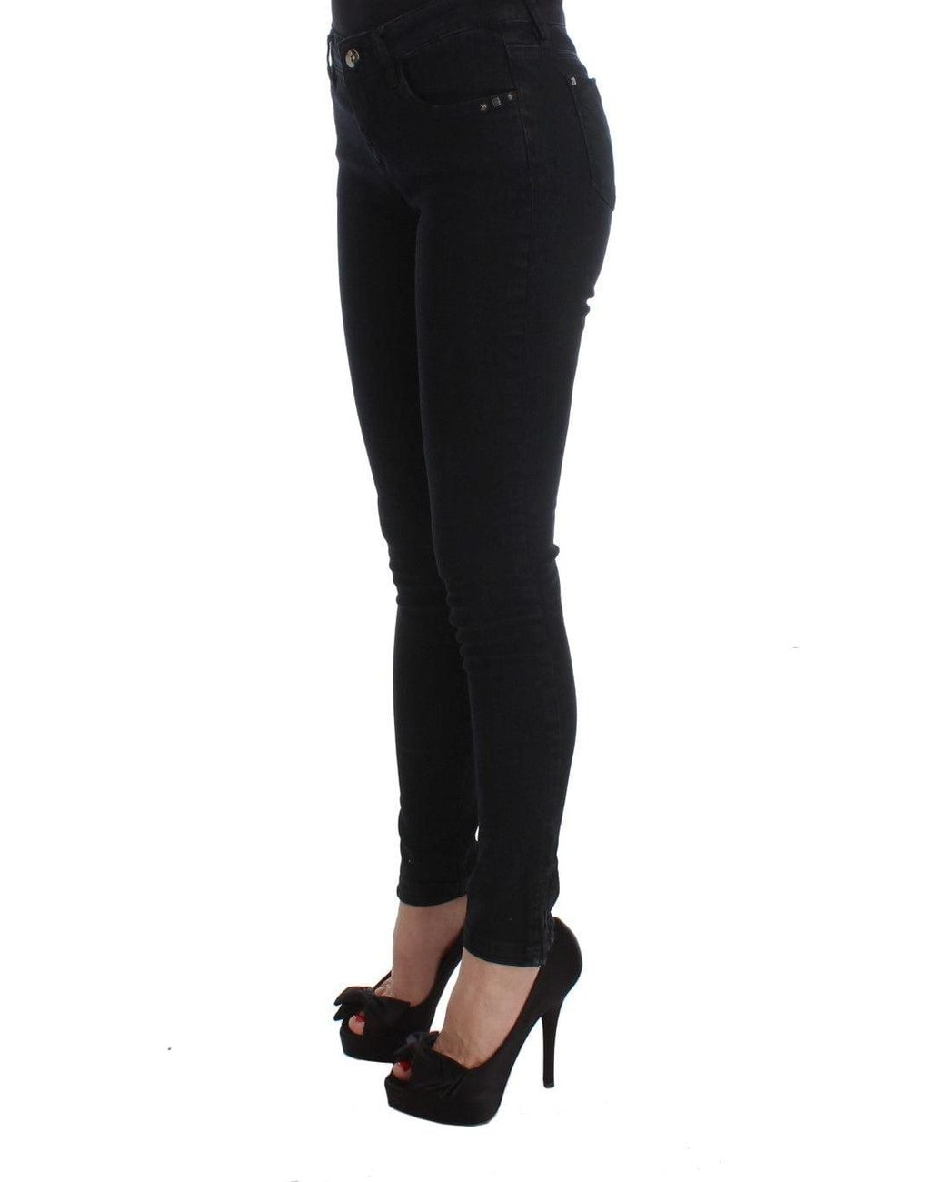 CoSTUME NATIONAL Black Cotton Slim Fit Denim Jeans