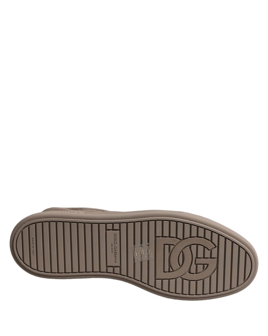 Dolce & Gabbana Brown Taupe Saint Tropez Low Top Sneakers Shoes for men