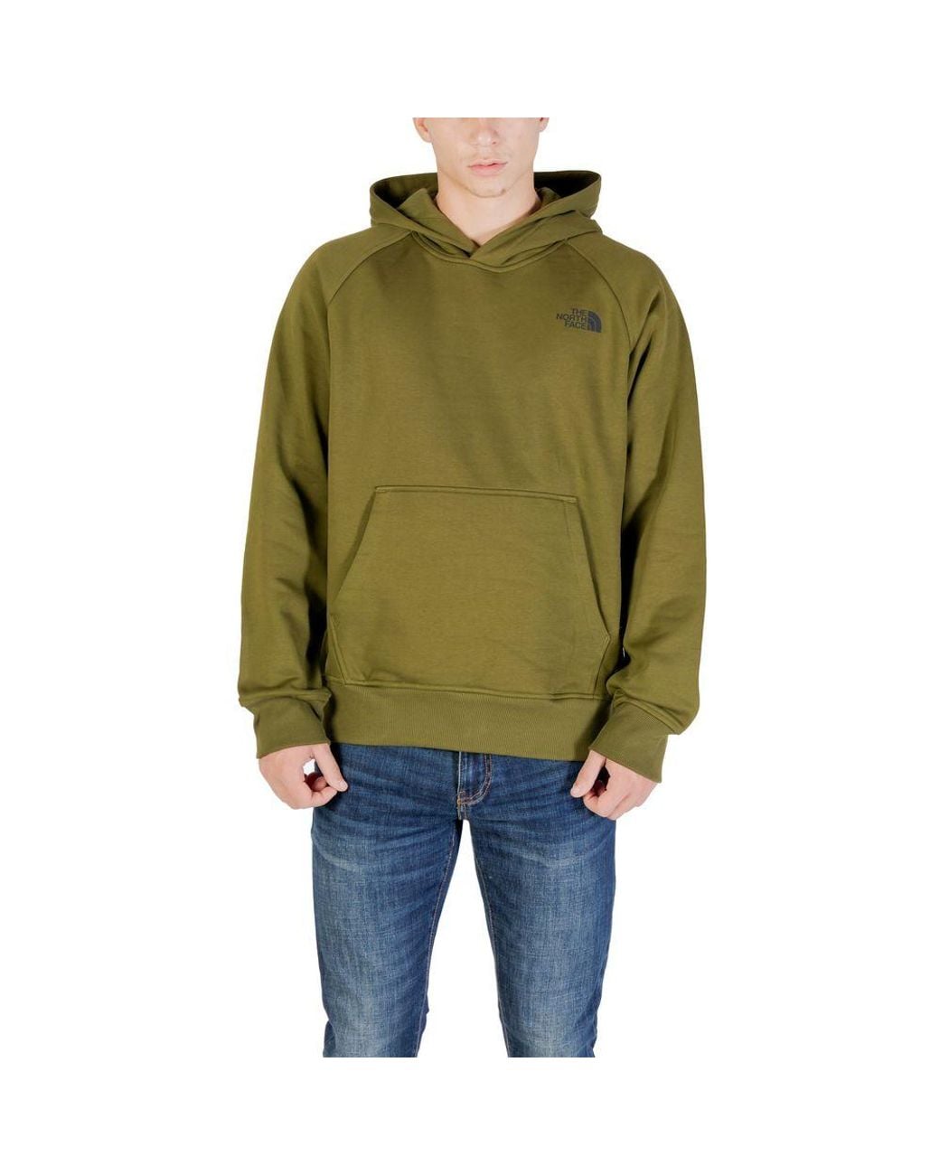 The North Face Green Bicolor Cotton Hoodie for men