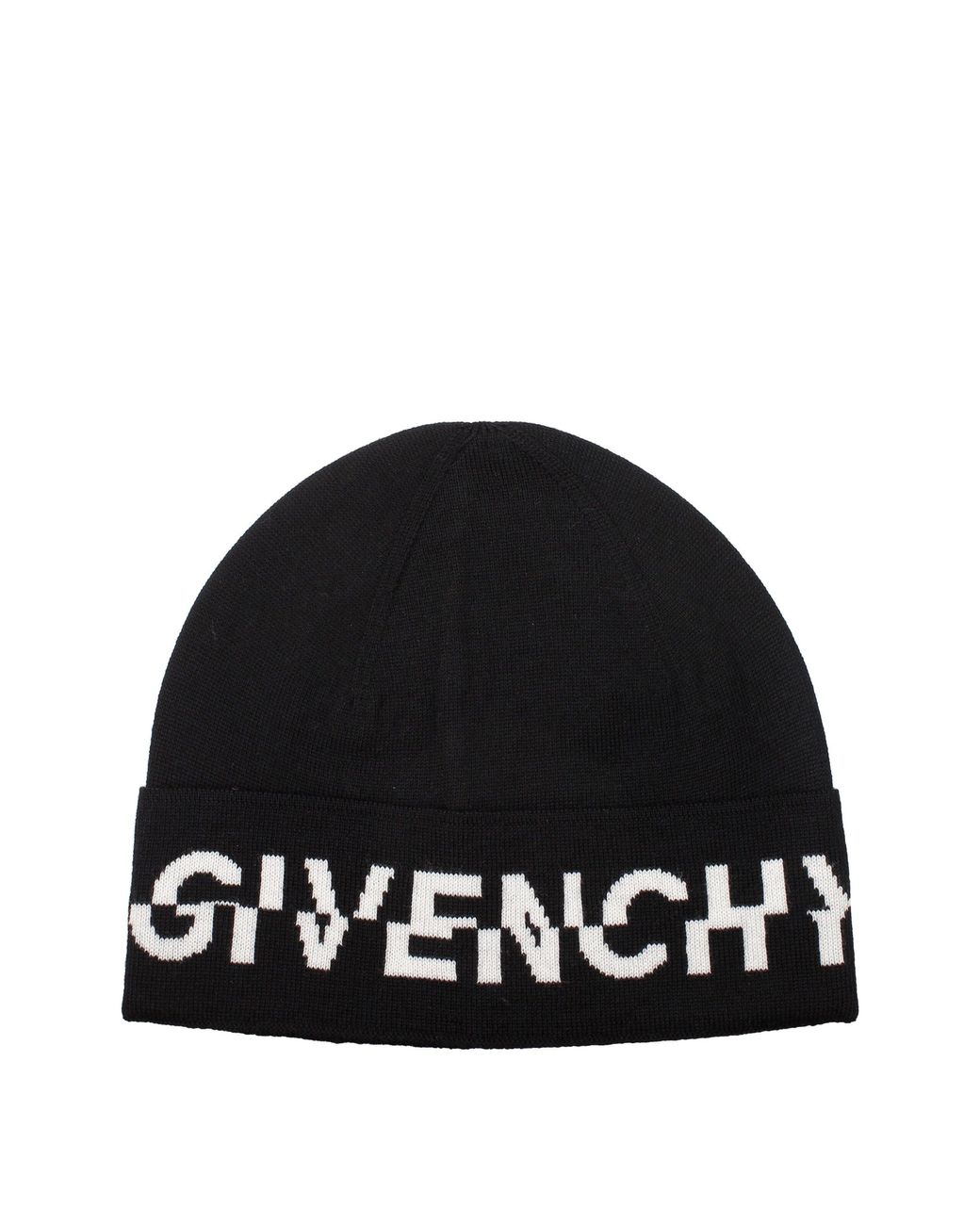 Givenchy Black Logo Beanie Wool Hat for men