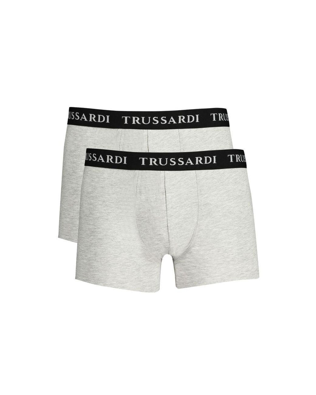 Trussardi Gray Cotton Underwear for men