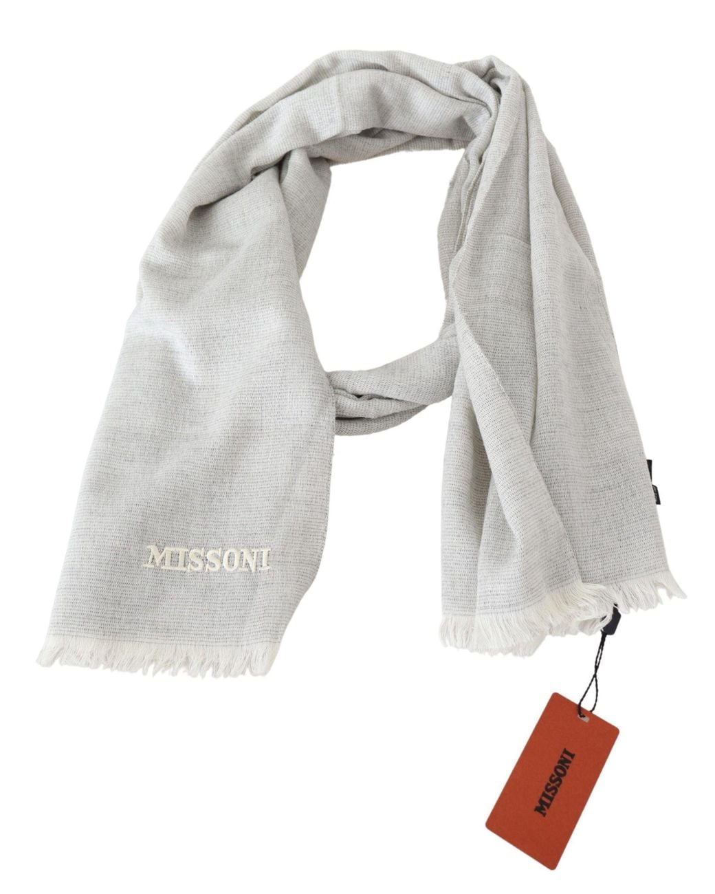 Missoni Black Wool Knit Neck Wrap Scarf for men