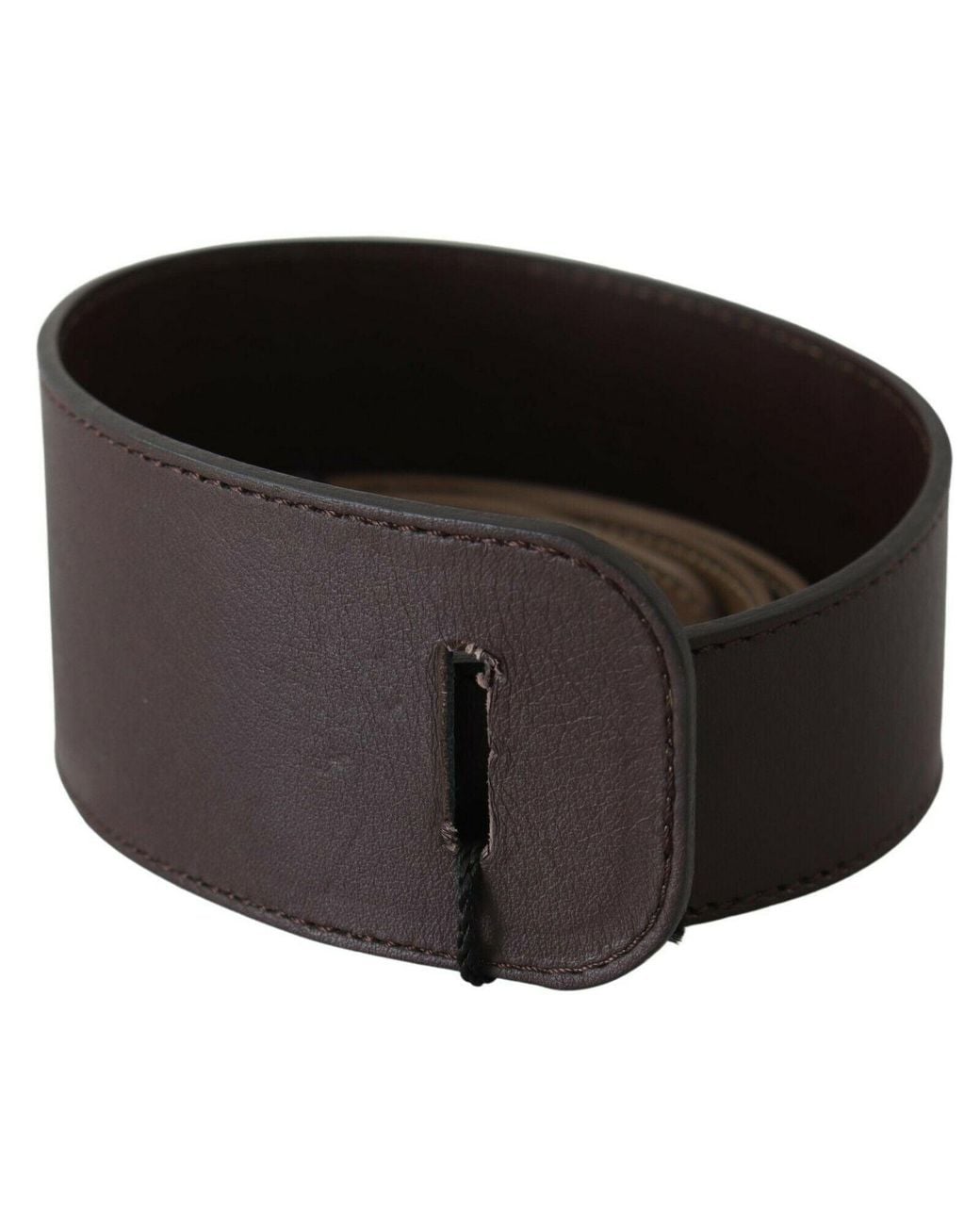 Gianfranco Ferré Black Elegant Dark Braided Leather Belt