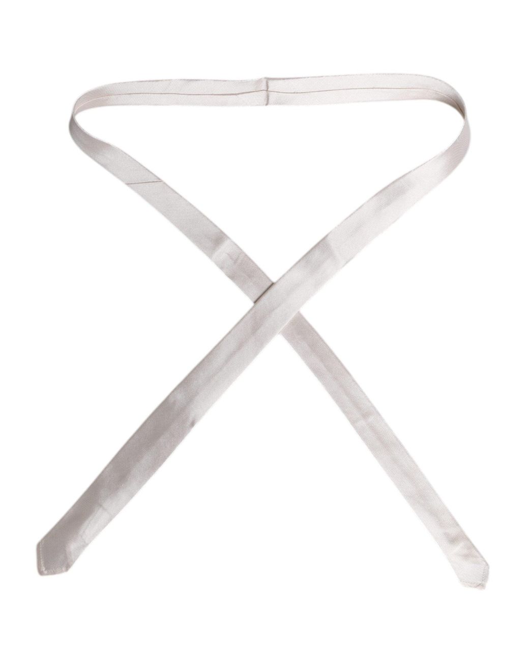 Dolce & Gabbana White Solid Silk Adjustable Neckmen's Tie for men