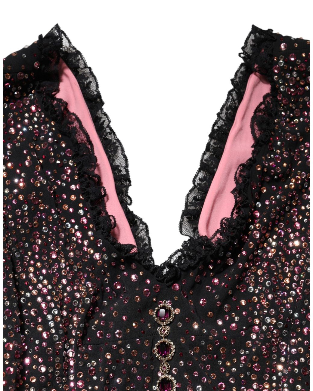 Dolce & Gabbana Black Multicolor Embellished Mermaid Gown Dress for men