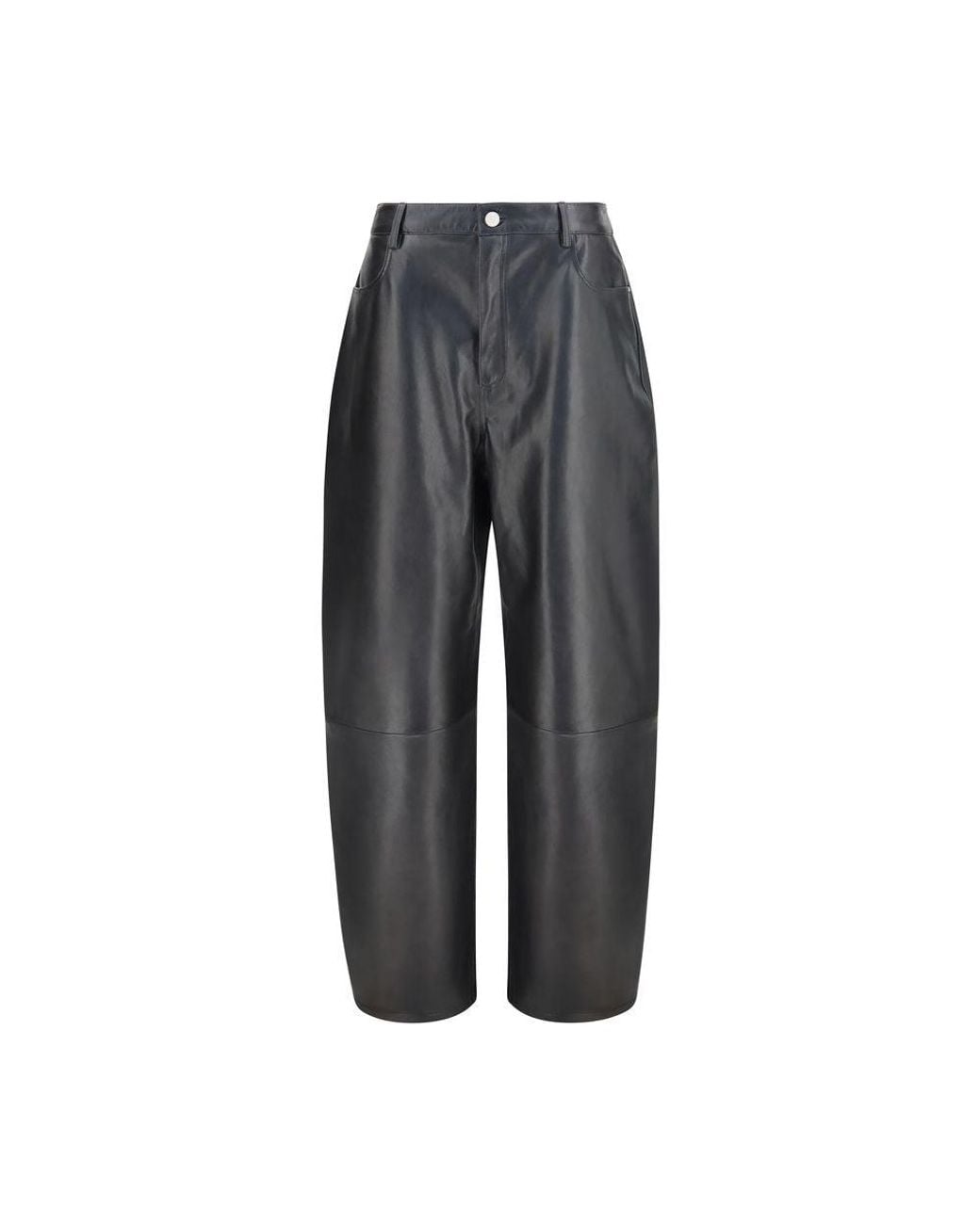 Arma Gray Black Leather Pants