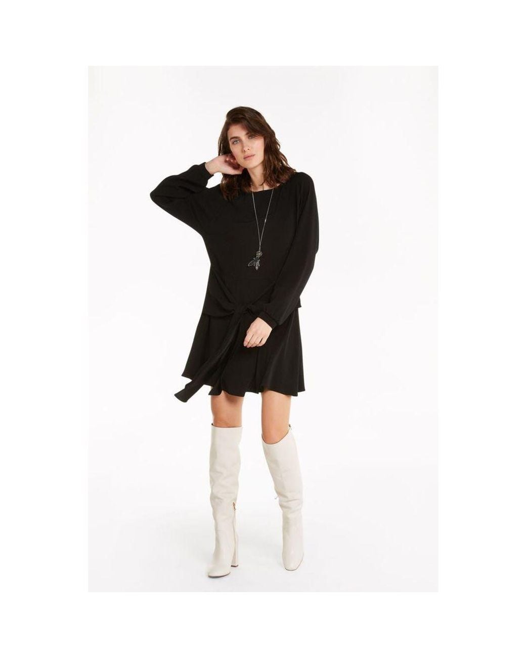 Patrizia Pepe Black Viscose Casual Dress