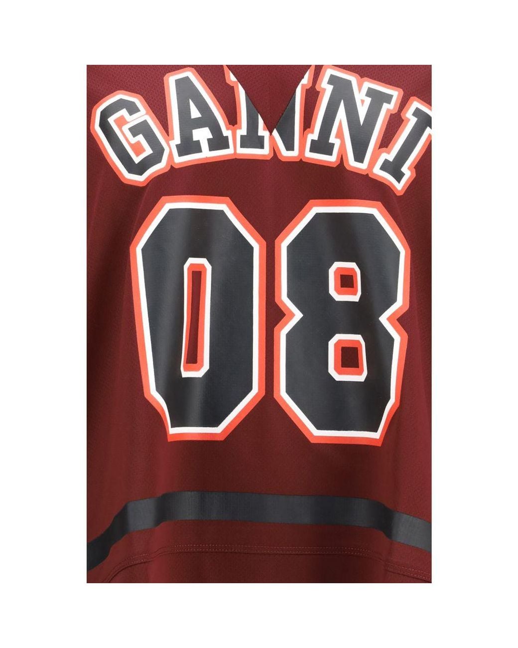 Ganni Red Bordeaux Polyester Sportswear