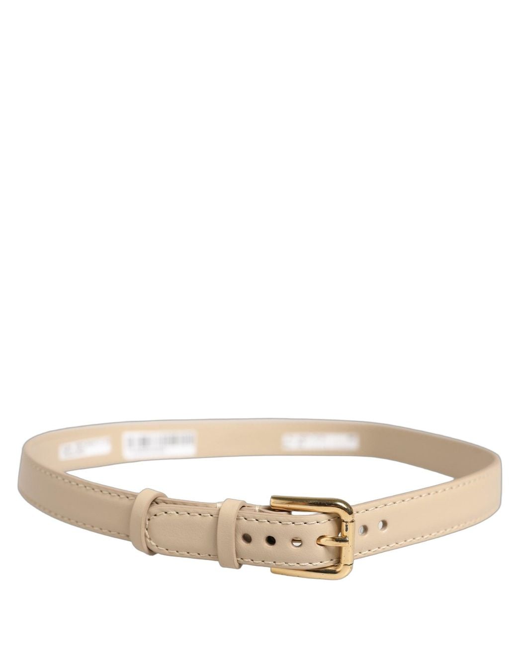 Dolce & Gabbana Natural Embossed Leather Buckle Belt Strap Bracelet