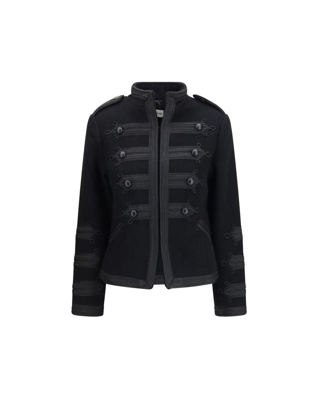 P.A.R.O.S.H. Black Wool Oves Aries Jacket